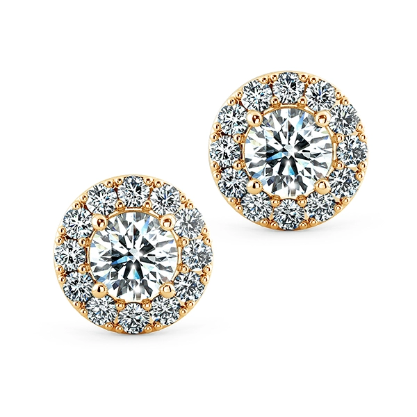 Round Halo Earrings BTA2101 1